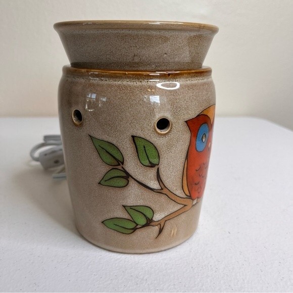 Scentsy Owl on Limb Full Size Wax Warmer Stone Color WORKS Style 26973 Complete - Picture 2 of 13